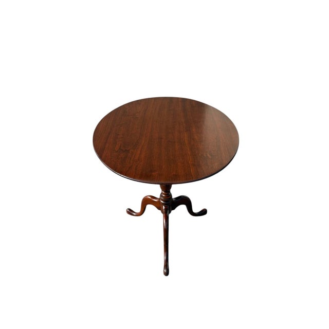 Traditional Hitchcock Oval Tilt Top Side Table For Sale - Image 3 of 11