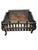 Victorian Victorian Era Antique--C. 1850--Iron Fireplace Grate W/ Original Wheels, Flip Bottom, Jackson & Sons For Sale - Image 3 of 9