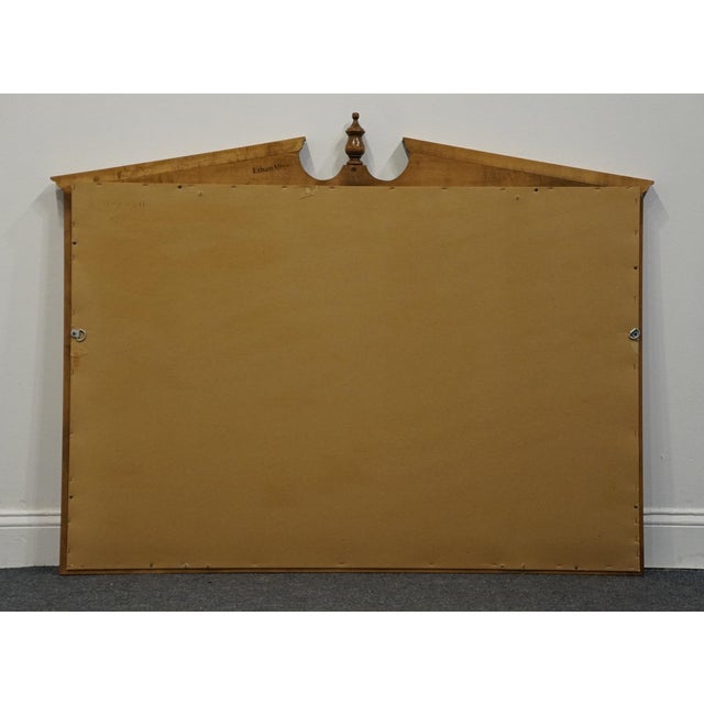 Late 20th Century Ethan Allen Heirloom Nutmeg Maple 53" Pediment Mirror 10-5220 For Sale - Image 5 of 7