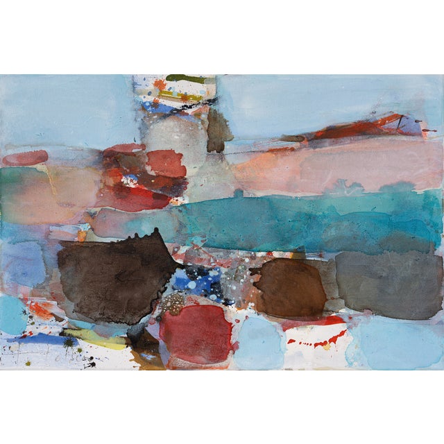 Greet Helsen Contemporary Abstract Acrylic on Canvas "Lighthouse" by Greet Helsen For Sale - Image 4 of 4