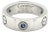 Rare Cartier Love 18k White Gold Blue Sapphire Band Ring w/Paper - Size 5.5 For Sale
