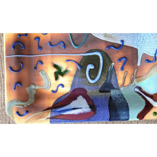 Blue Mathew Patton Postmodern Abstract Studio Wall Art Pottery Pacific Northwest Orcas Island Washington For Sale - Image 8 of 12