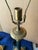 Channel the refined elegance of a bygone era with this exquisite pair of vintage brass and marble table lamps. Standing...