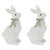 Kenneth Ludwig Chicago Rabbit Figurine with Bow (Set of 2) For Sale - Image 4 of 4