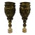 Antique French Green Man Bronze Chandelier Lamp Finials - a Pair For Sale