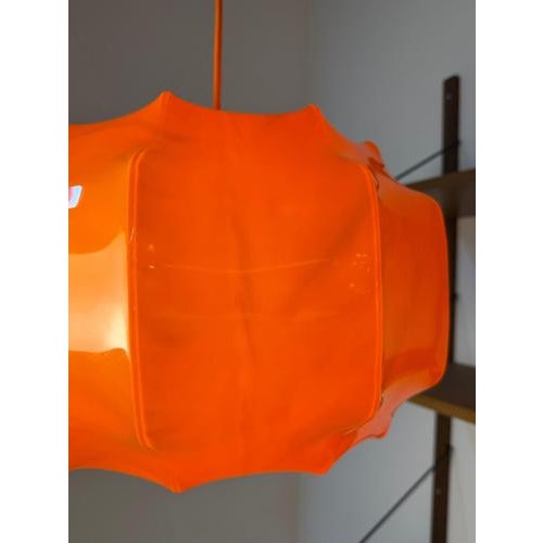 Orange Orange Hanging Lamp from Ilka Plast, 1970s For Sale - Image 8 of 11