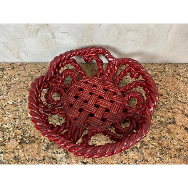 Vintage Ceramic Basket, 1960 For Sale - Image 10 of 14