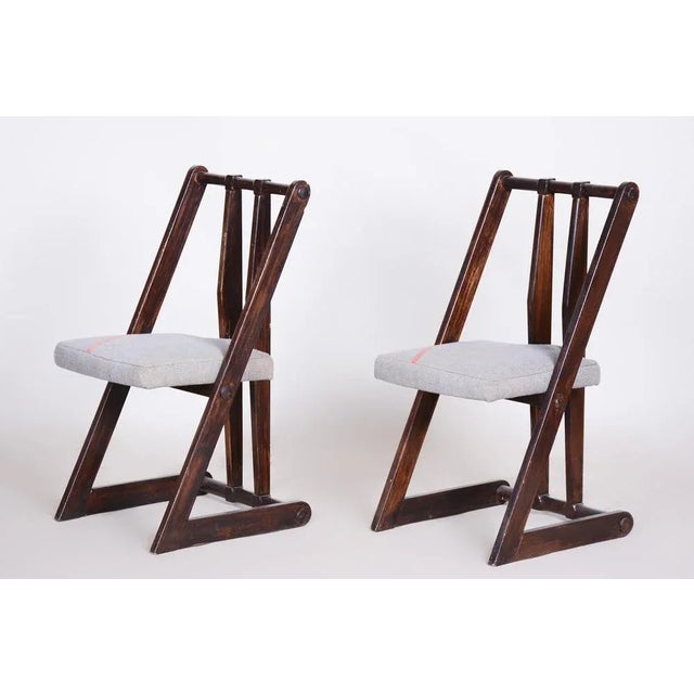 Avant Garde Armchairs, Czechia, 1940s, Set of 2 For Sale - Image 3 of 16