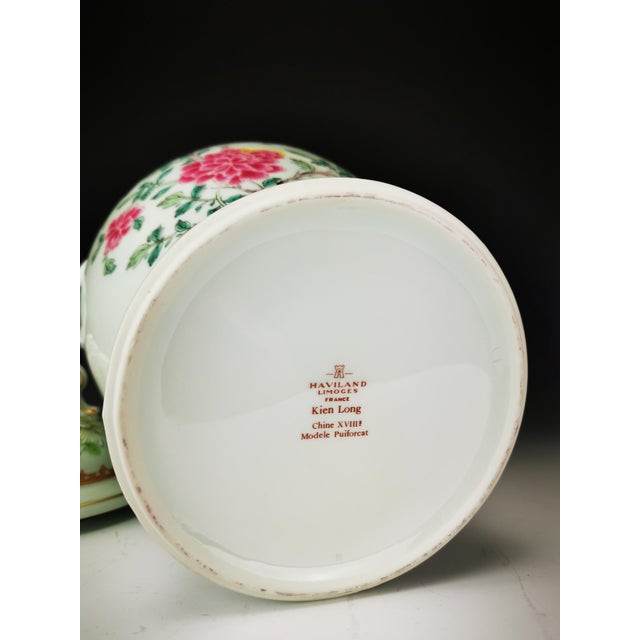 Large Lidded Vase with Openwork Handles Kien Long by Haviland for Puiforcat, Limoges, France, Late 20th Century For Sale - Image 4 of 13