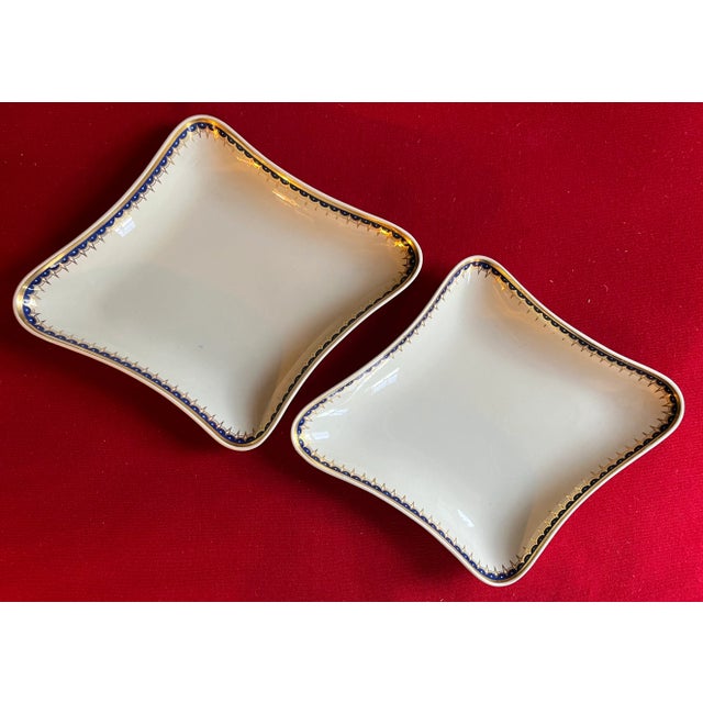 Large Antique Early 19th Century Wedgwood Creamware Diamond Shape Serving Dishes or Bowls - a Pair For Sale - Image 10 of 10
