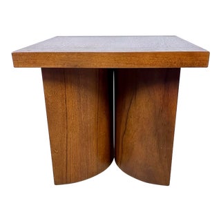 1970’s Mid Century Modern Sculptural Walnut Side Table by Kroehler For Sale