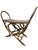 A wonderfully unusual vintage woven rattan and bamboo stool with an architectural, sculptural form. The handwoven seat is...