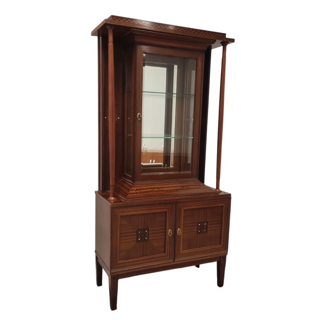 Mahogany Display Cabinet, 1890s For Sale