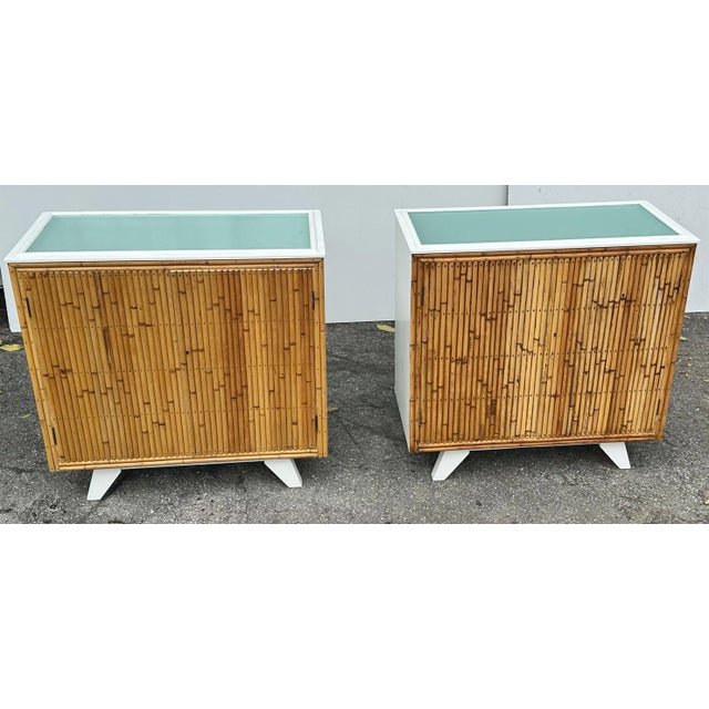 Angraves English Bamboo Cabinets - A Pair For Sale - Image 4 of 12