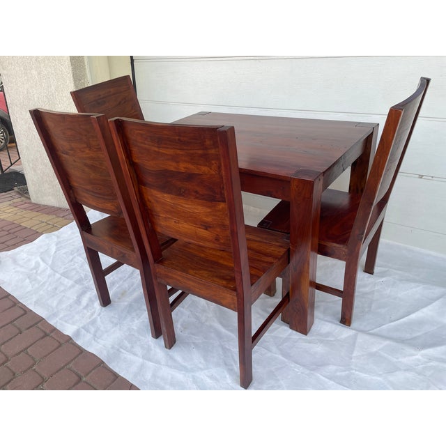 Modernist Table and Chairs in Rosewood, 1970s, Set of 6 For Sale - Image 10 of 18