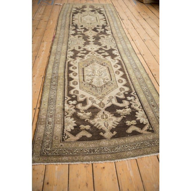 Old New House Vintage Distressed Hamadan Rug Runner - 3'6" x 11'9" For Sale - Image 4 of 9