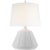 Modern Thomas O'Brien by Visual Comfort Signature Frey Medium Table Lamp in Plaster White with Linen Shade For Sale - Image 3 of 3