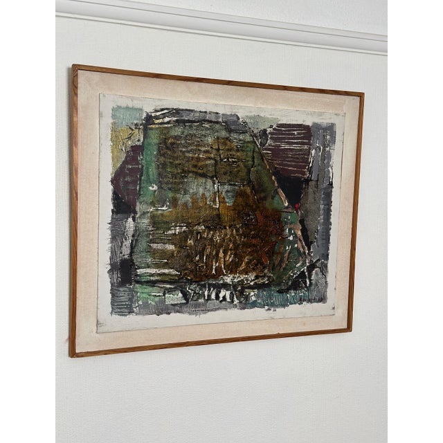 Erik Emanuelsson, Komposition, 1964, Oil on Panel, Framed For Sale - Image 7 of 11