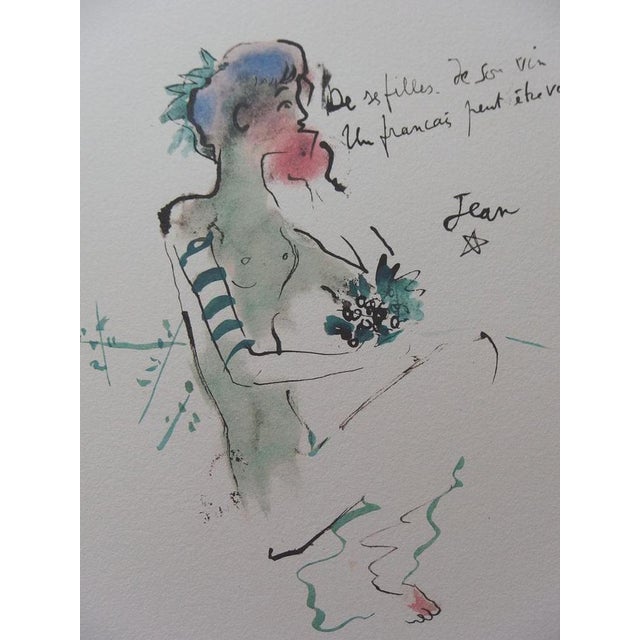 Jean Cocteau, Ephebe, Signed Lithograph For Sale - Image 4 of 5