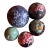 Modernist Mid-Century Sculpture of Experimental Glazed Pottery Moon Balls - Set of 5 For Sale