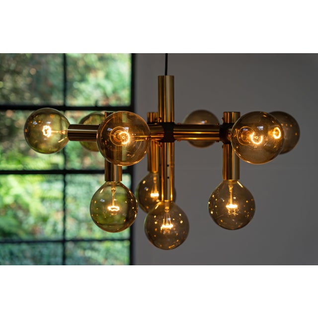 Metal Atomic Chandelier by Trix & Robert Haussmann for Swiss Lamp International, 1960s For Sale - Image 7 of 15
