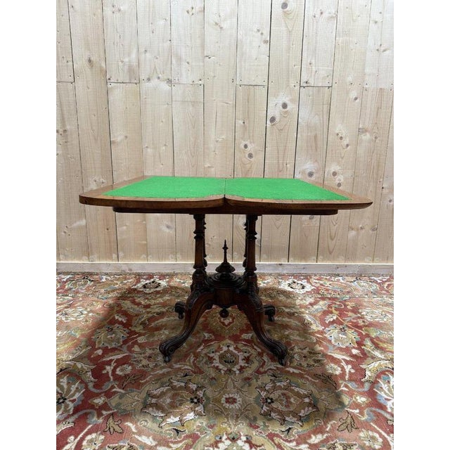 English-Style Victorian Marquetry Games Table For Sale - Image 4 of 10