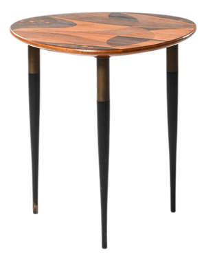 Side Table in Brass, Lacquer and Wood from Bodafors Möbelfabrik, 1960s