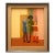 Pierre Georgeot Vintage 1970 Mid Century Modernist " Trois Aimes " Original Framed Paris Pop Art Oil Painting For Sale