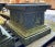 Pair of late 20th century granite architectural bases. Carved on all four sides.