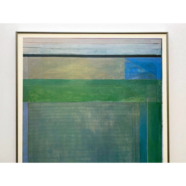 This Richard Diebenkorn rare vintage 1989 Abstract Expressionist lithograph print custom framed large museum poster "...