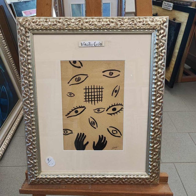 Virgilio Guidi, Mixed Media For Sale - Image 9 of 9