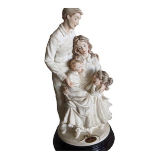 Happy Family! 1970s Beautiful Limited Edition Signed Florence Armani Figurine at Home 1263f (La Famiglia) Family Figurine For Sale