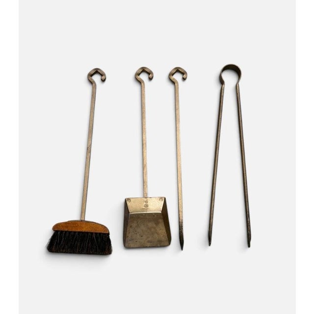 Vintage Fireplace Tools in Cast Iron, 1960s, Set of 5 For Sale - Image 6 of 12