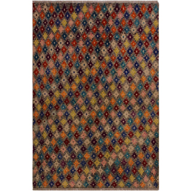 Gray 1990s 1990s Southwestern Balouchi Gray/Blue Wool Rug - 4'10 X 6'6 For Sale - Image 8 of 8