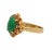 Elegant 14k Gold Oval Jadeite and Diamond Cocktail Ring For Sale - Image 4 of 8