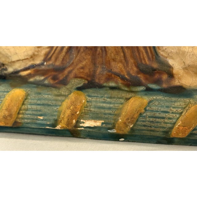 Vintage Majolica Monkeys Under a Fruit Tree Ceramic Cachepot/ Planter For Sale - Image 12 of 12