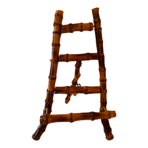 Vintage Tortoise Bamboo Table Easel 10" Tall
