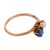 Early 20th Century Victorian Sapphire Pearl Low Karat Gold Toi Et Moi Ring, Size 6.25 For Sale - Image 4 of 6