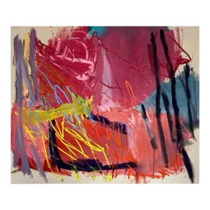 Contemporary Abstract Oil on Canvas Painting "Dust" by Karl Bielik