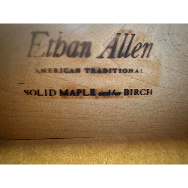 1960s Ethan Allen Nutmeg Solid Maple 46" High Chest of 6 Drawers - Vintage 1960s For Sale - Image 5 of 8