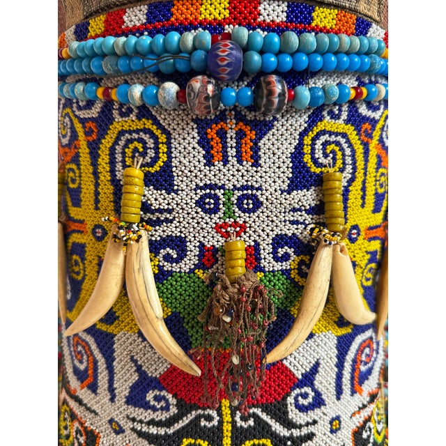 Late 19th Century Antique Borneo Dayak Beaded Artifact For Sale - Image 5 of 10