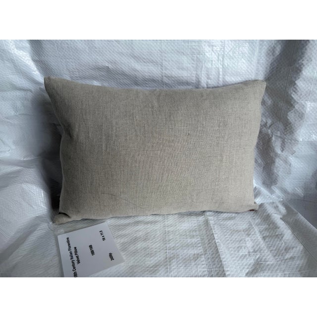 Textile 18th Century Florentine Velvet Decorative Pillow For Sale - Image 7 of 7