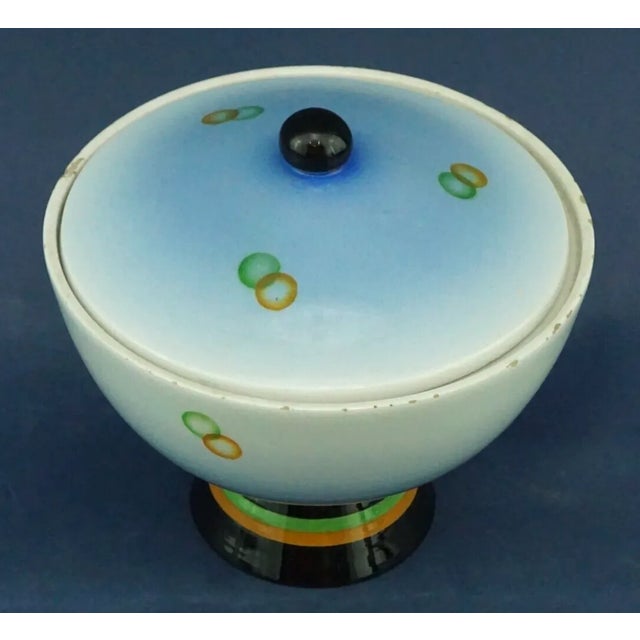 Vintage Italian Ceramic Vase with Lid by the Galvani Factory, 1920s For Sale - Image 6 of 18