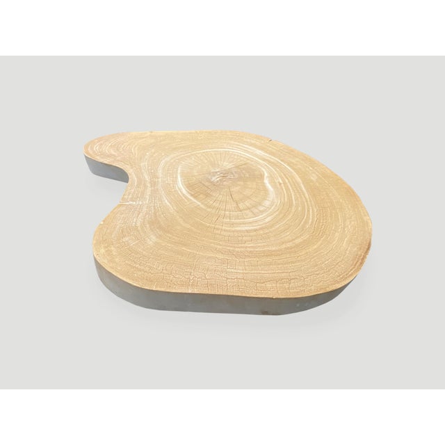 Andrianna Shamaris Amorphous Single Slab Teak Mid-Century Modern Coffee Table For Sale - Image 11 of 18