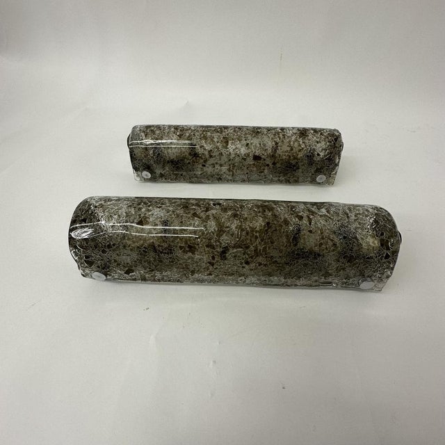 1970s Murano Ice Glass Wall Lamps from Kaiser Leuchten, 1970s, Set of 2 For Sale - Image 5 of 18