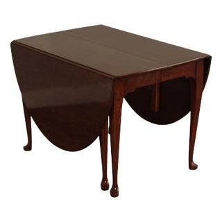 Pennsylvania House Queen Anne Style Cherry Drop Leaf Dining Table For Sale
