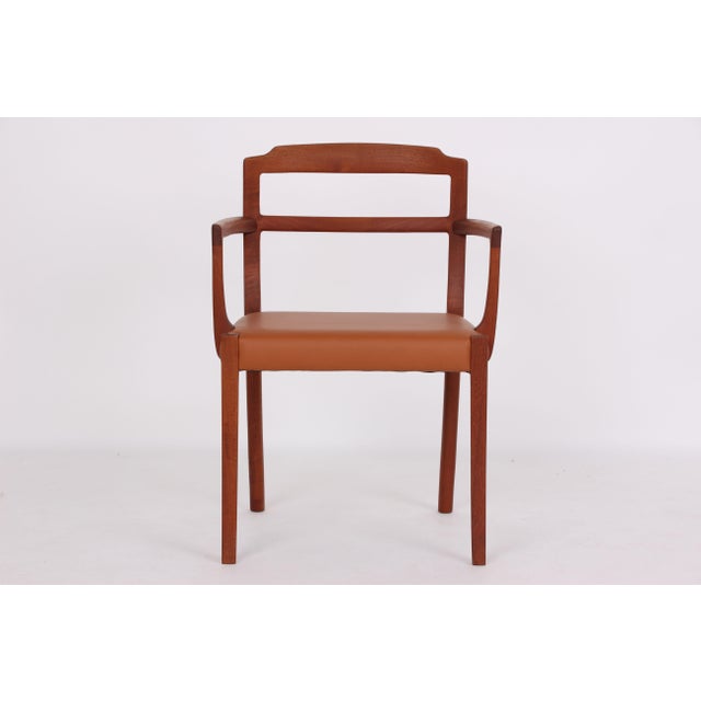 Armchair in Mahogany and Leather by Ole Wanscher for A. J. Iversen, Denmark, 1930s For Sale - Image 11 of 11