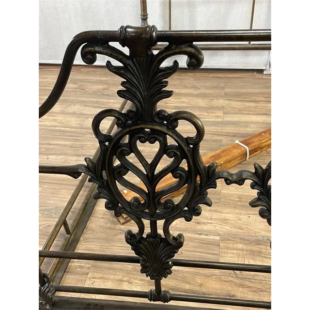 Designer Iron Queen Bed For Sale - Image 10 of 10