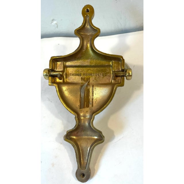Mid 20th Century Vintage Brass Door Knocker For Sale - Image 5 of 5