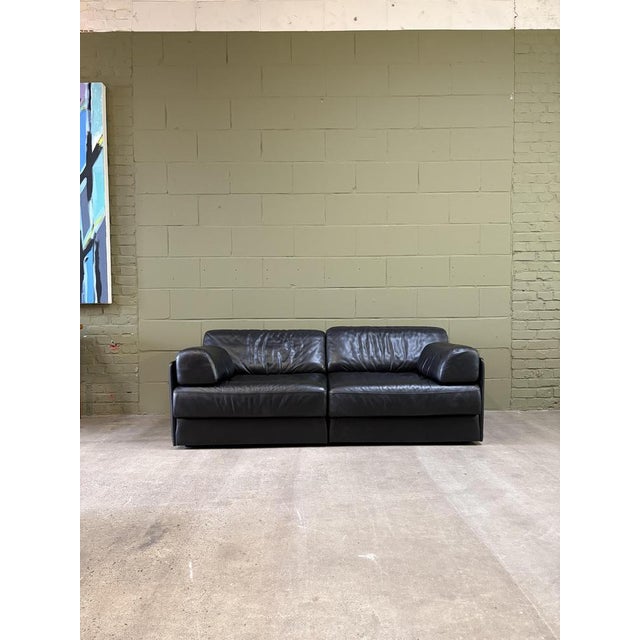Model DS-76 Daybed and Sofa in Black Leather by de Sede, 1980s, Set of 2 For Sale - Image 12 of 12